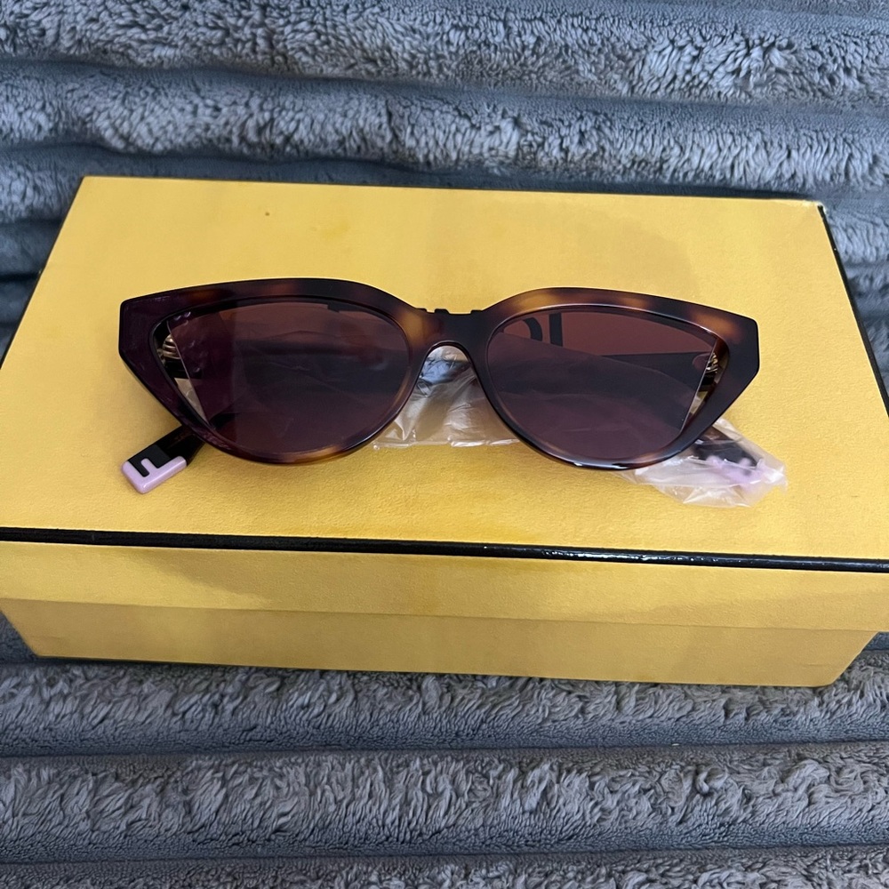 Fendi Black and Gold Glasses Case